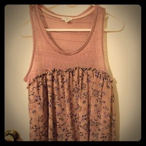 Pink floral tank